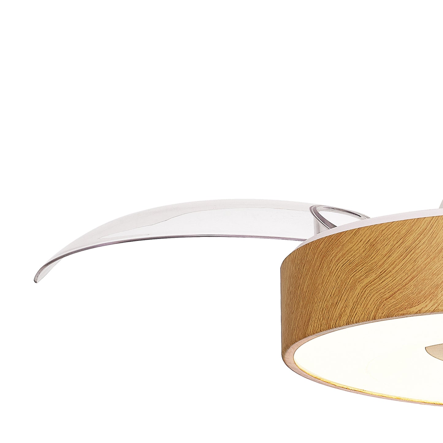 Coin Air 60W LED Dimmable Ceiling Light With Built-In 30W DC Reversible Fan, Remote & APP Control, Wood, 3300lm, 5yrs Warranty by Mantra