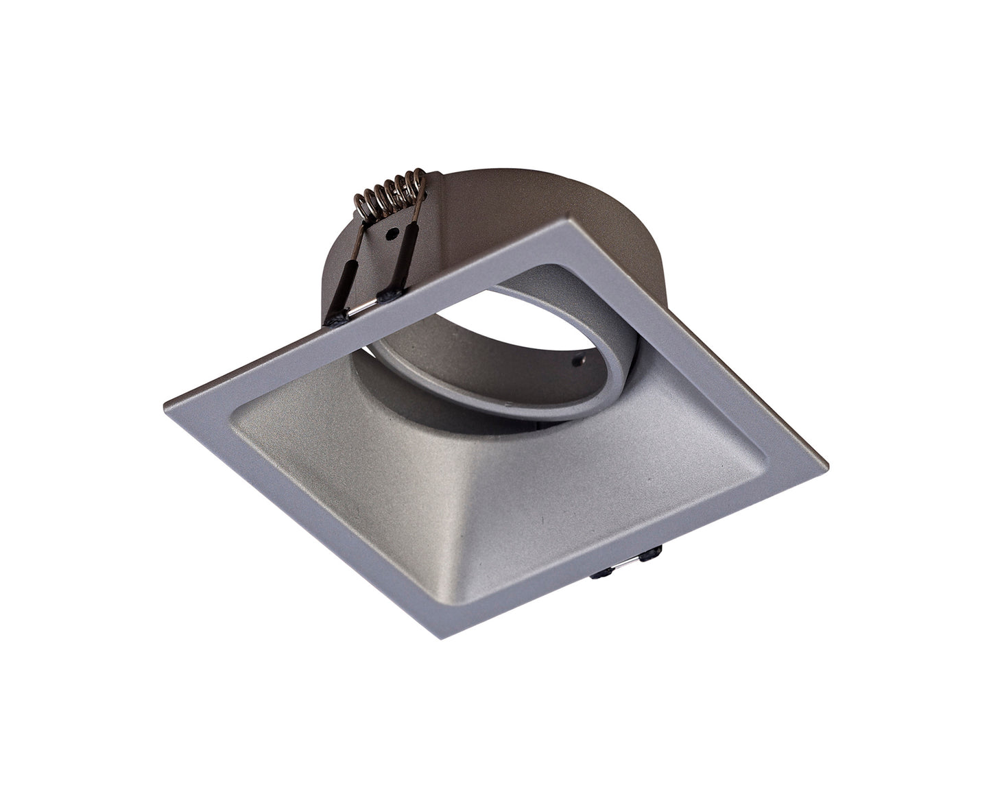 Comfort 9.2cm Square Downlight GU10, Matt Silver, Cut Out: 80x80mm, Lampholder Included by Mantra