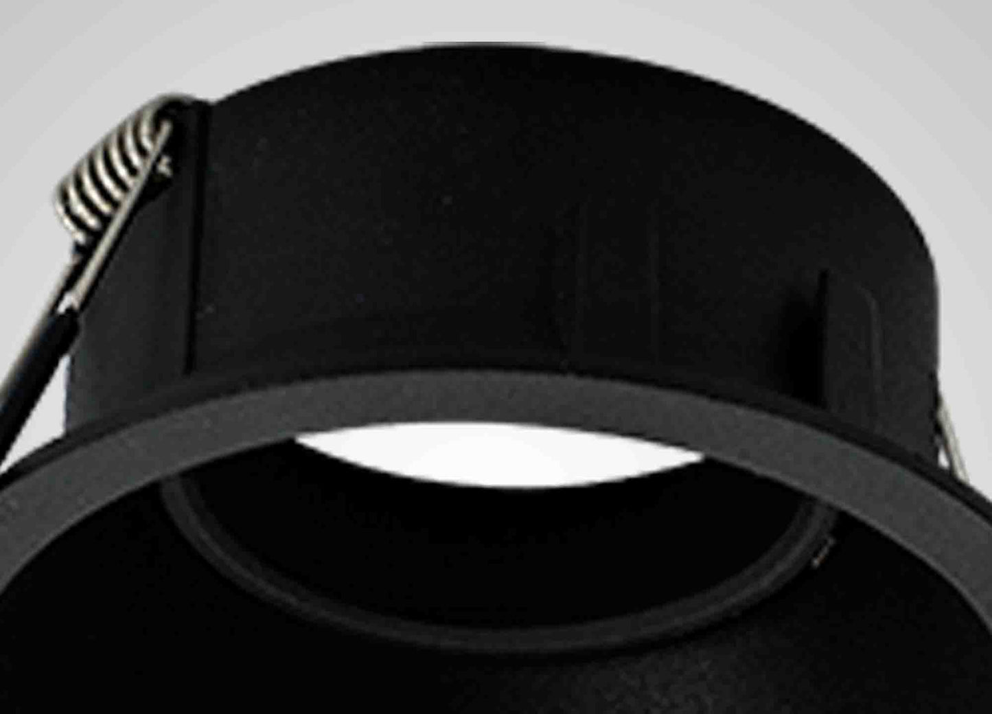 Comfort 9.6cm Round Downlight GU10, Matt Black, Cut Out: 80mm, Lampholder Included by Mantra