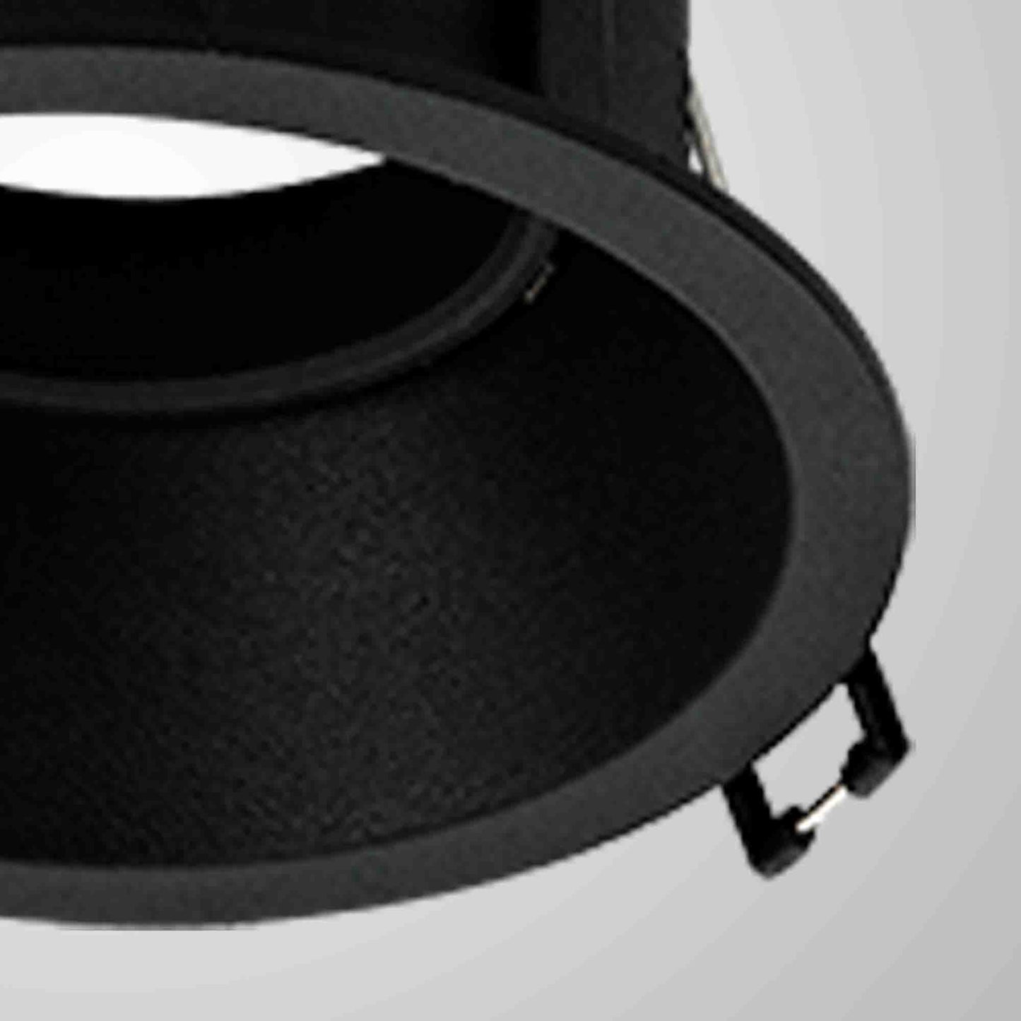 Comfort 9.6cm Round Downlight GU10, Matt Black, Cut Out: 80mm, Lampholder Included by Mantra