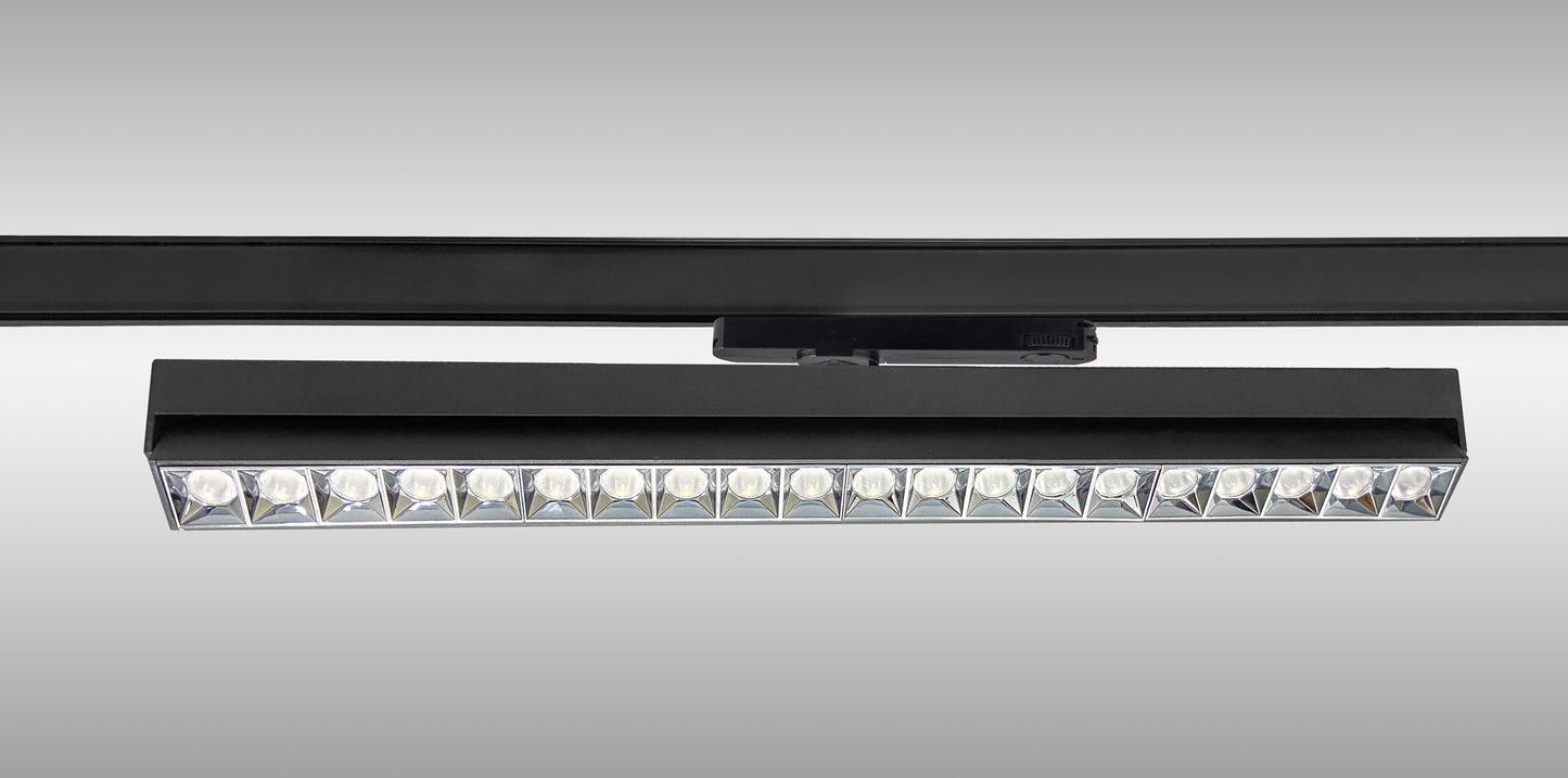 Creta Linear Track Light, 30W LED, 3000K, 2350lm, Black, 3yrs Warranty by Mantra