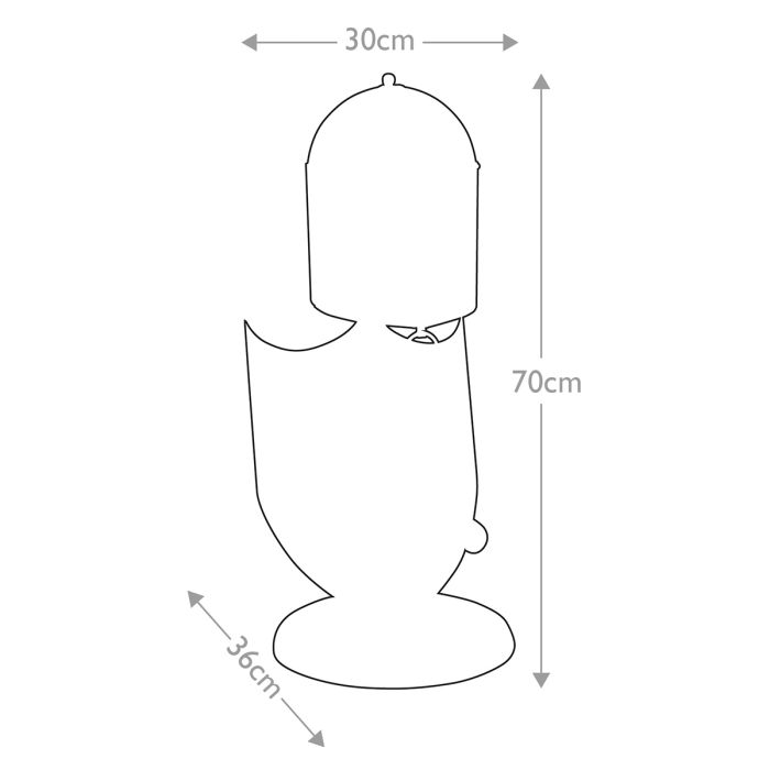 Crusader 1 Light Table Lamp - Burnished Bronze