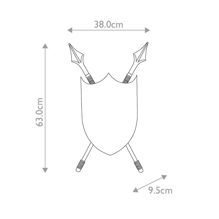 Crusader 2 Light Wall Light - Burnished Bronze