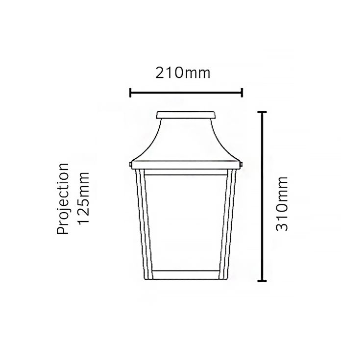 Chelsea 1 Light Small Half Lantern - Copper