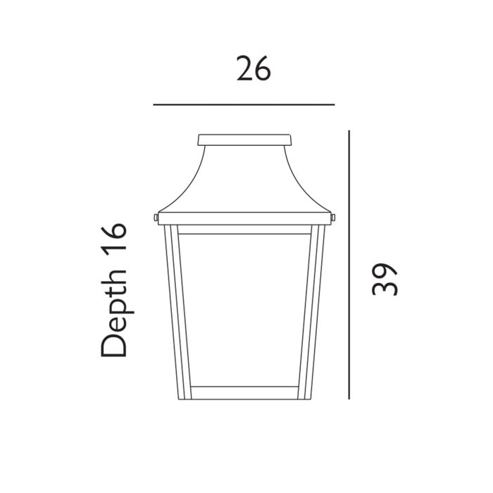 Chelsea 1 Light Large Half Lantern - Copper