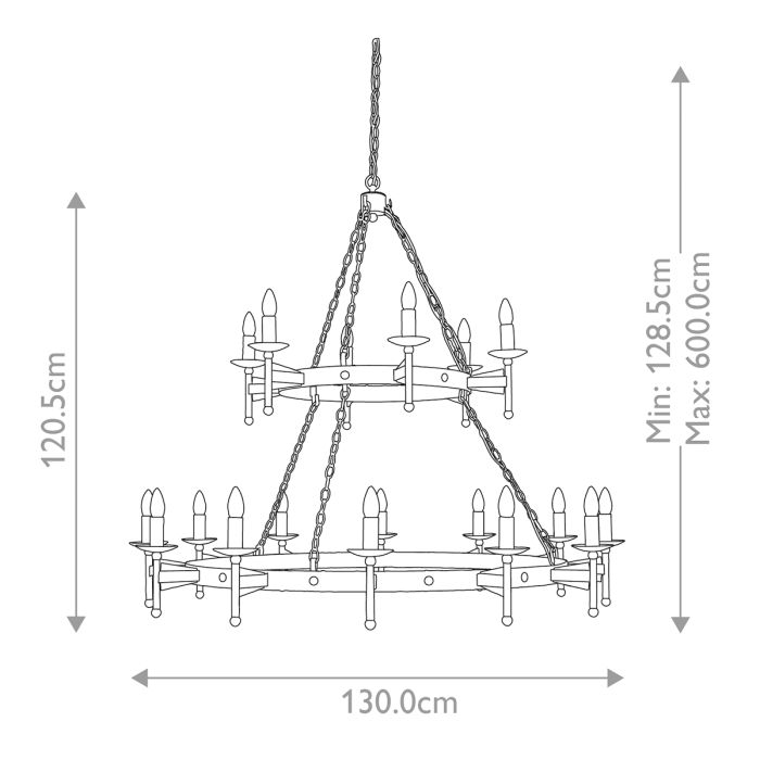 Cromwell 18 Light Chandelier - Old Bronze