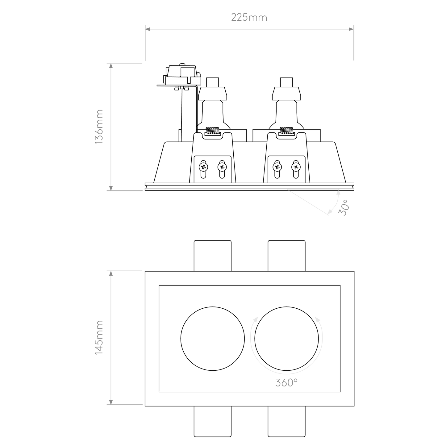 Blanco Twin Adjustable