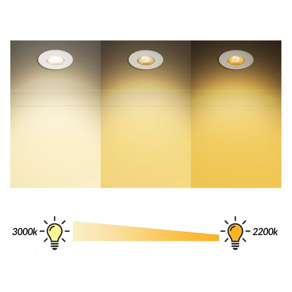 Soho Lighting Brushed Chrome CCT Dim To Warm LED Downlight Fire Rated IP65