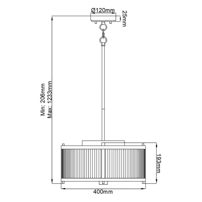 Corona 3 Light Pendant - White Satin Painted / Polished Nickel