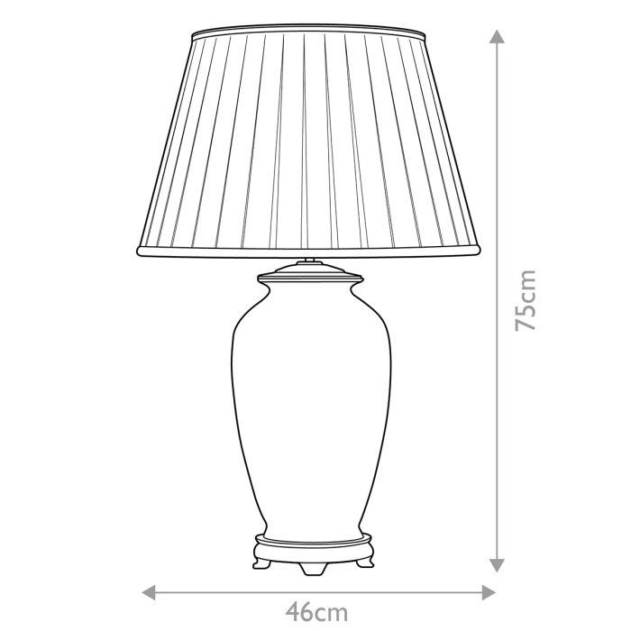 Dian 1 Light Table Lamp With Tall Empire Shade - Silver and Gold with Ivory with Black and Gold trim Shade