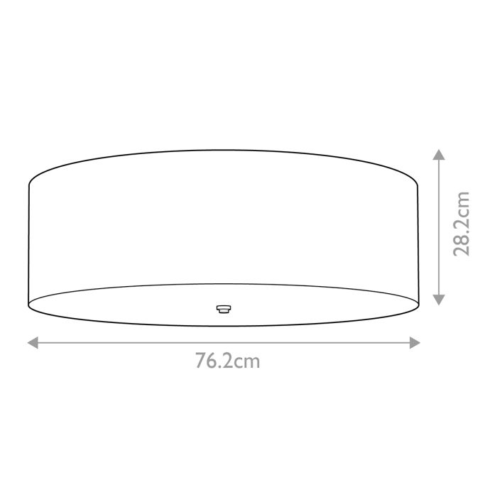 Fletcher 30" Flush - Aged Brass with Ivory Shade