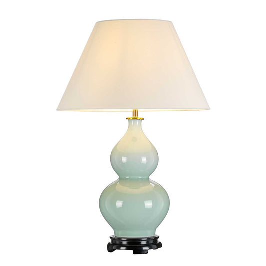 Harbin Gourd 1 Light Table Lamp With Tall Empire – Celadon