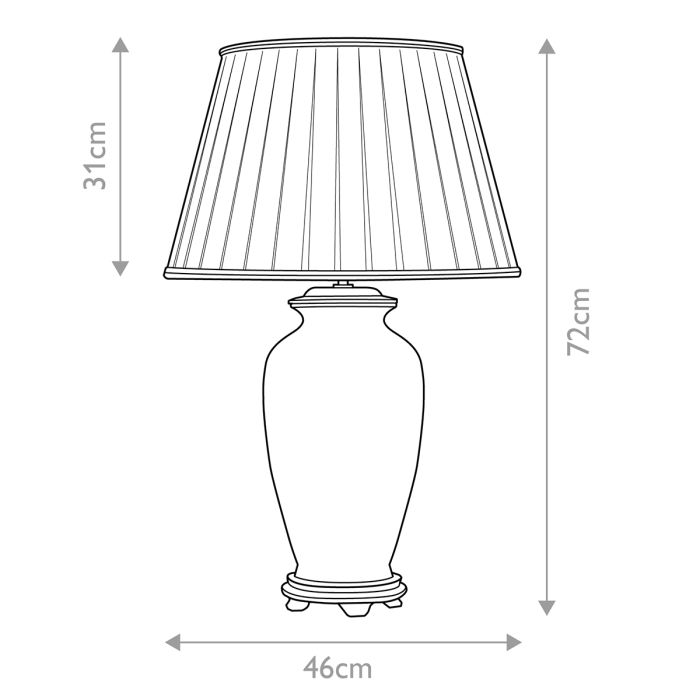 Ping 1 Light Table Lamp - Cream with coloured birds with Ivory with Black and Gold trim Shade