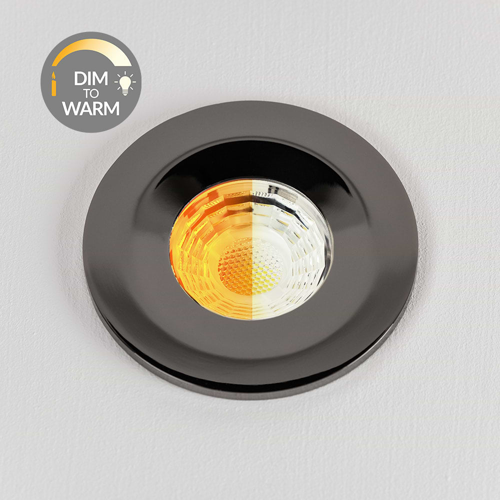 Soho Lighting Black Nickel CCT Dim To Warm LED Downlight Fire Rated IP65