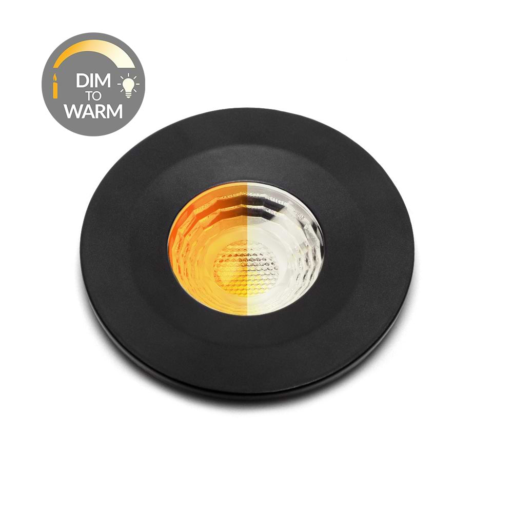 Soho Lighting Matt Black CCT Dim To Warm LED Downlight Fire Rated IP65