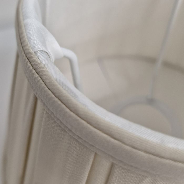 10" Cotton Box Pleat Oyster (25Cm)