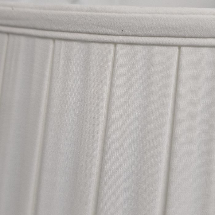 18" Cotton Box Pleat Ivory (46Cm)