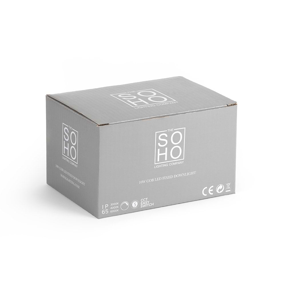 Soho Lighting White 4K Cool White Tiltable LED Downlights, Fire Rated, IP44, High CRI, Dimmable