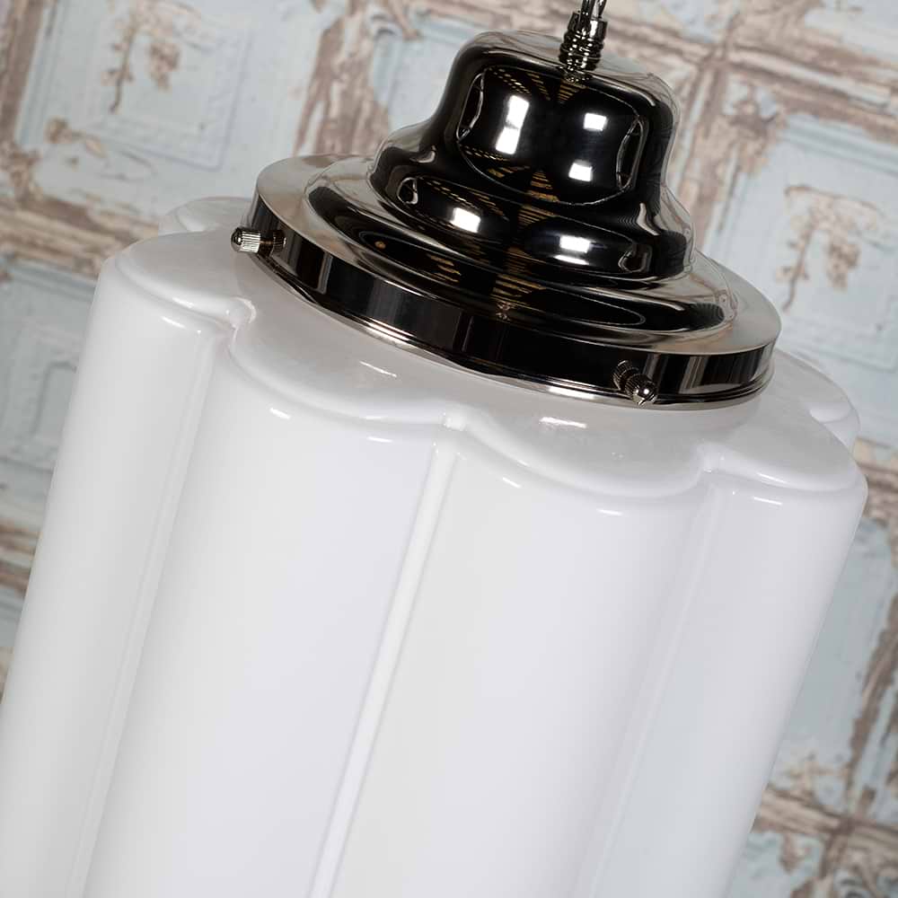 Soho Lighting Glasshouse Nickel Opal Pendant Light - The Schoolhouse Collection