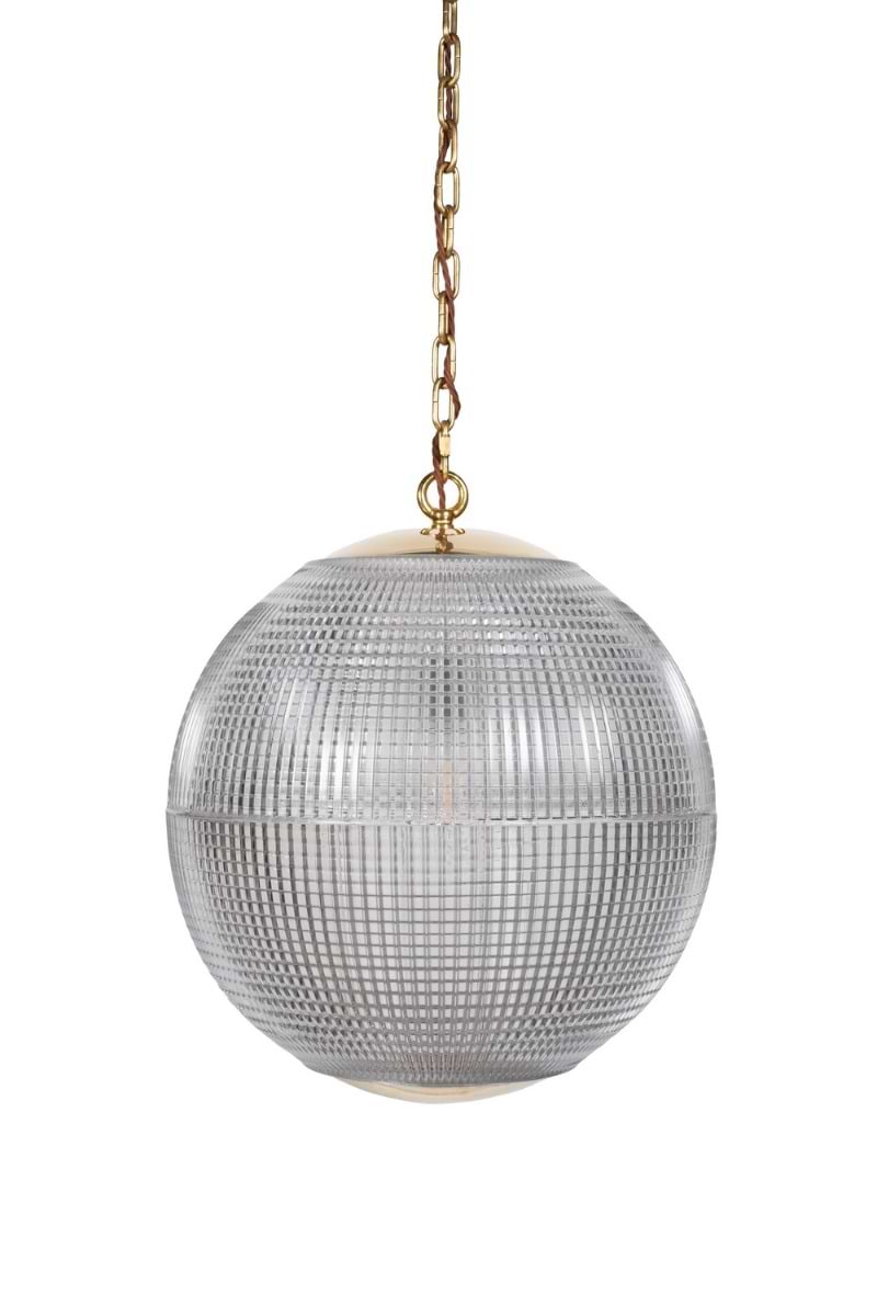 Soho Lighting Hollen Globe Timeless Polished Brass Glass Pendant Light - The Schoolhouse Collection