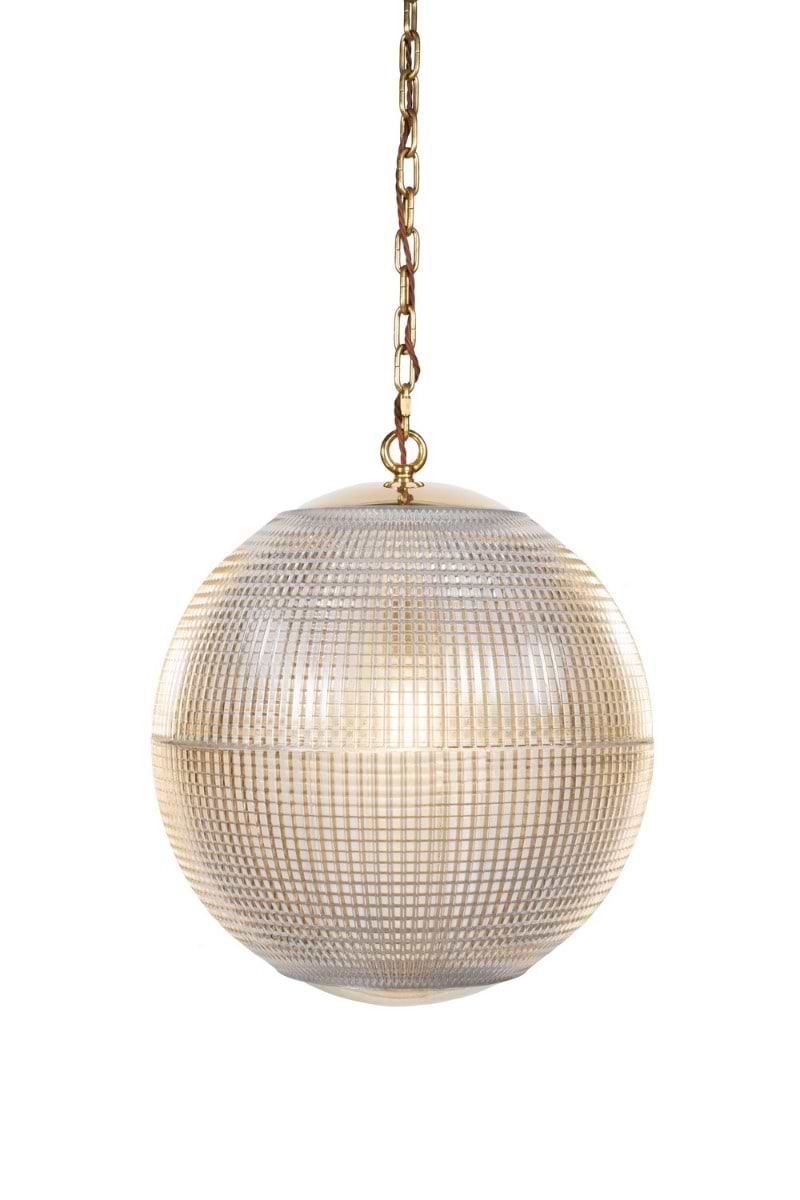 Soho Lighting Hollen Globe Timeless Polished Brass Glass Pendant Light - The Schoolhouse Collection