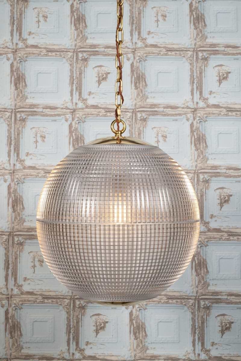 Soho Lighting Hollen Globe Timeless Polished Brass Glass Pendant Light - The Schoolhouse Collection