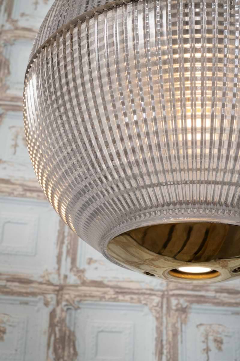 Soho Lighting Hollen Globe Timeless Polished Brass Glass Pendant Light - The Schoolhouse Collection