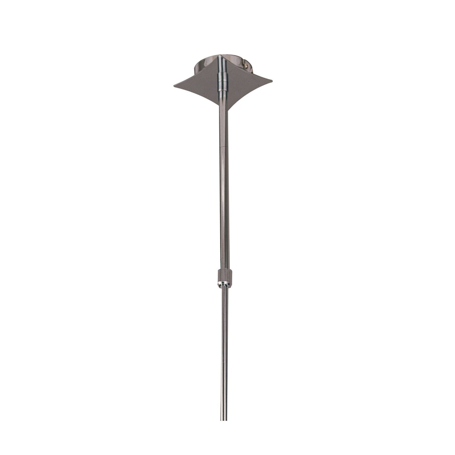 Duna Rectangular Telescopic Convertible To Semi Flush 4 Light E27, Polished Chrome/White Acrylic, CFL Lamps INCLUDED by Mantra