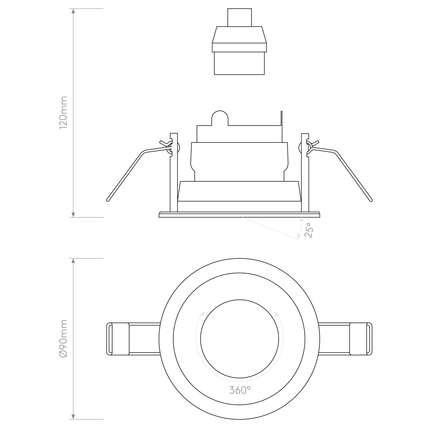 Pinhole Slimline Round Adjustable Fire-Rated