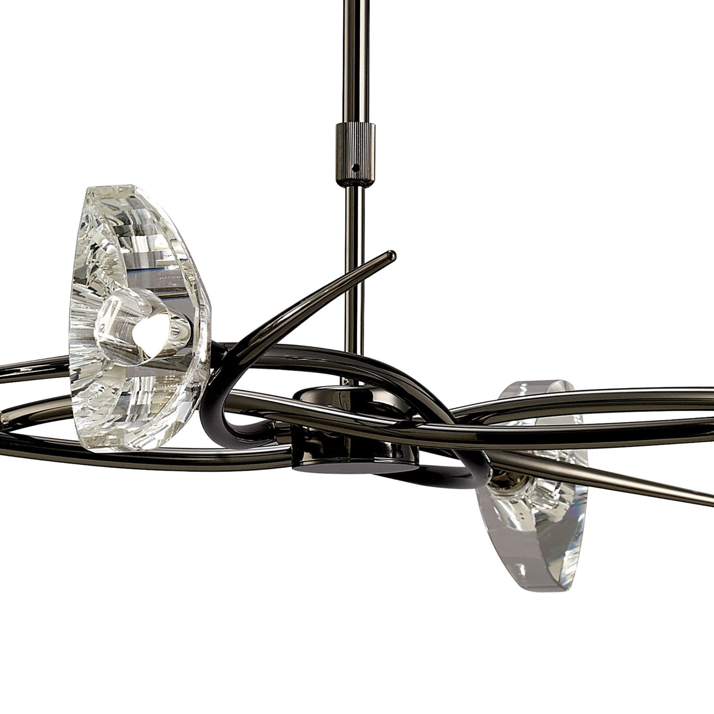 Eclipse Telescopic Convertible To Semi Flush 4 Light G9, Black Chrome by Mantra