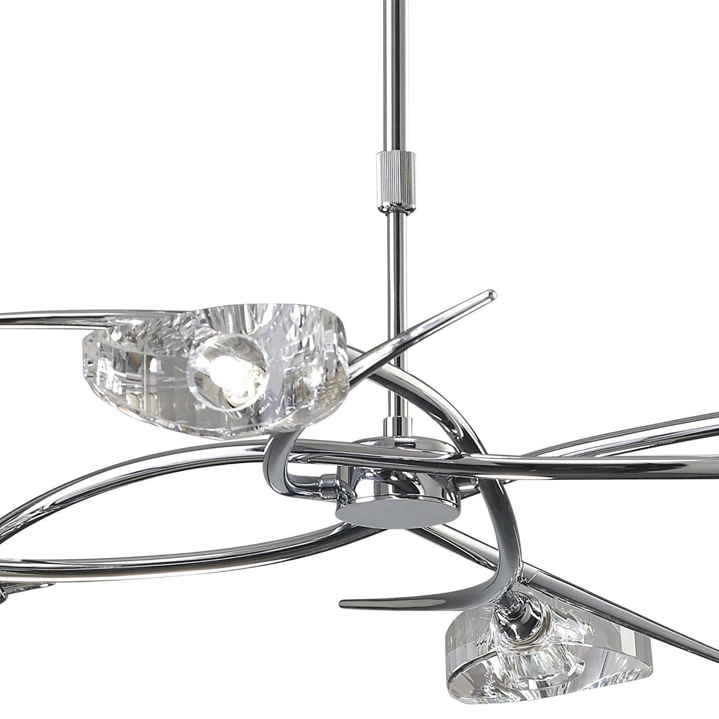 Eclipse Telescopic Convertible To Semi Flush 4 Light G9, Polished Chrome by Mantra
