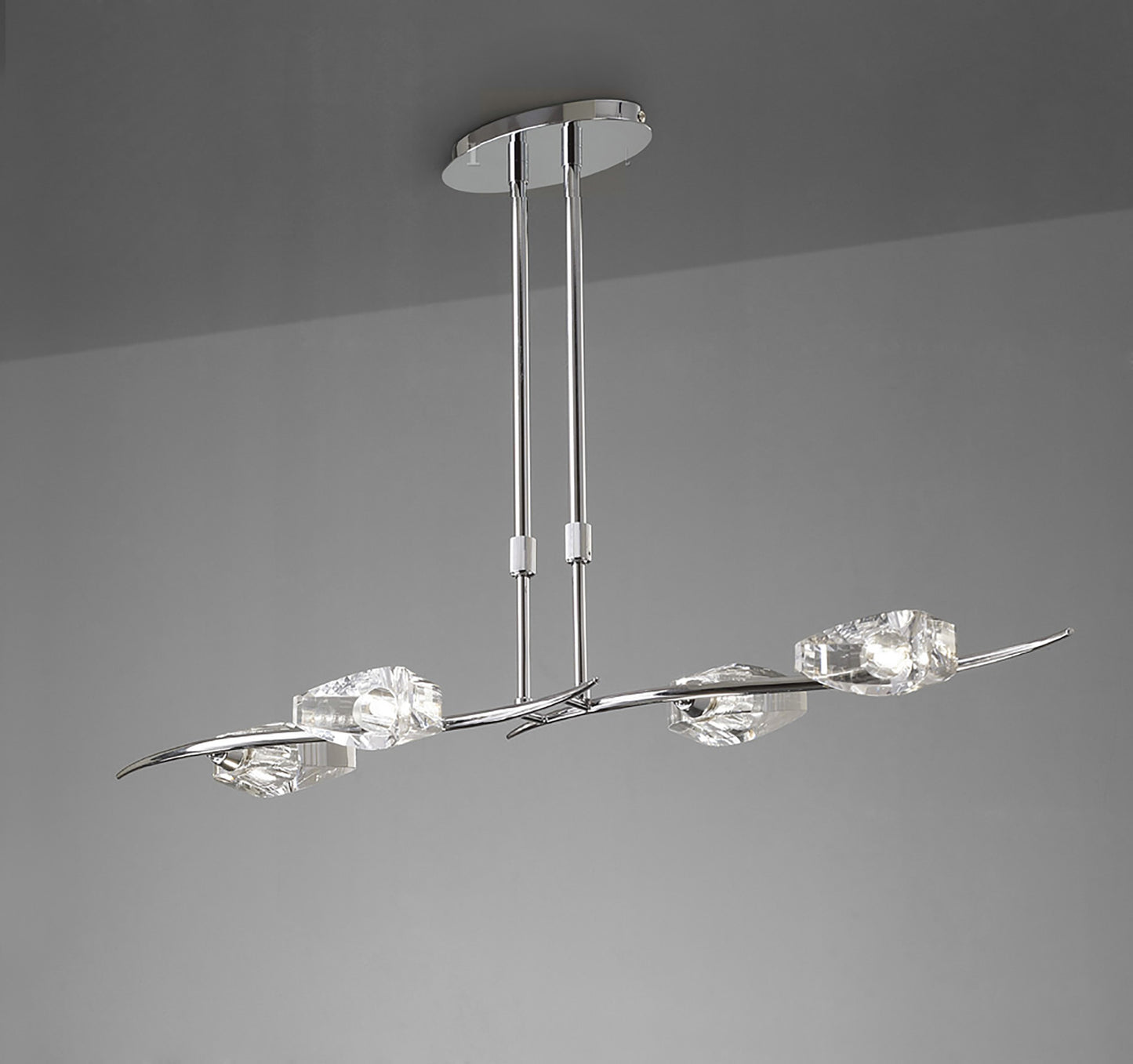 Eclipse Linear Telescopic 4 Light G9 Bar, Polished Chrome by Mantra