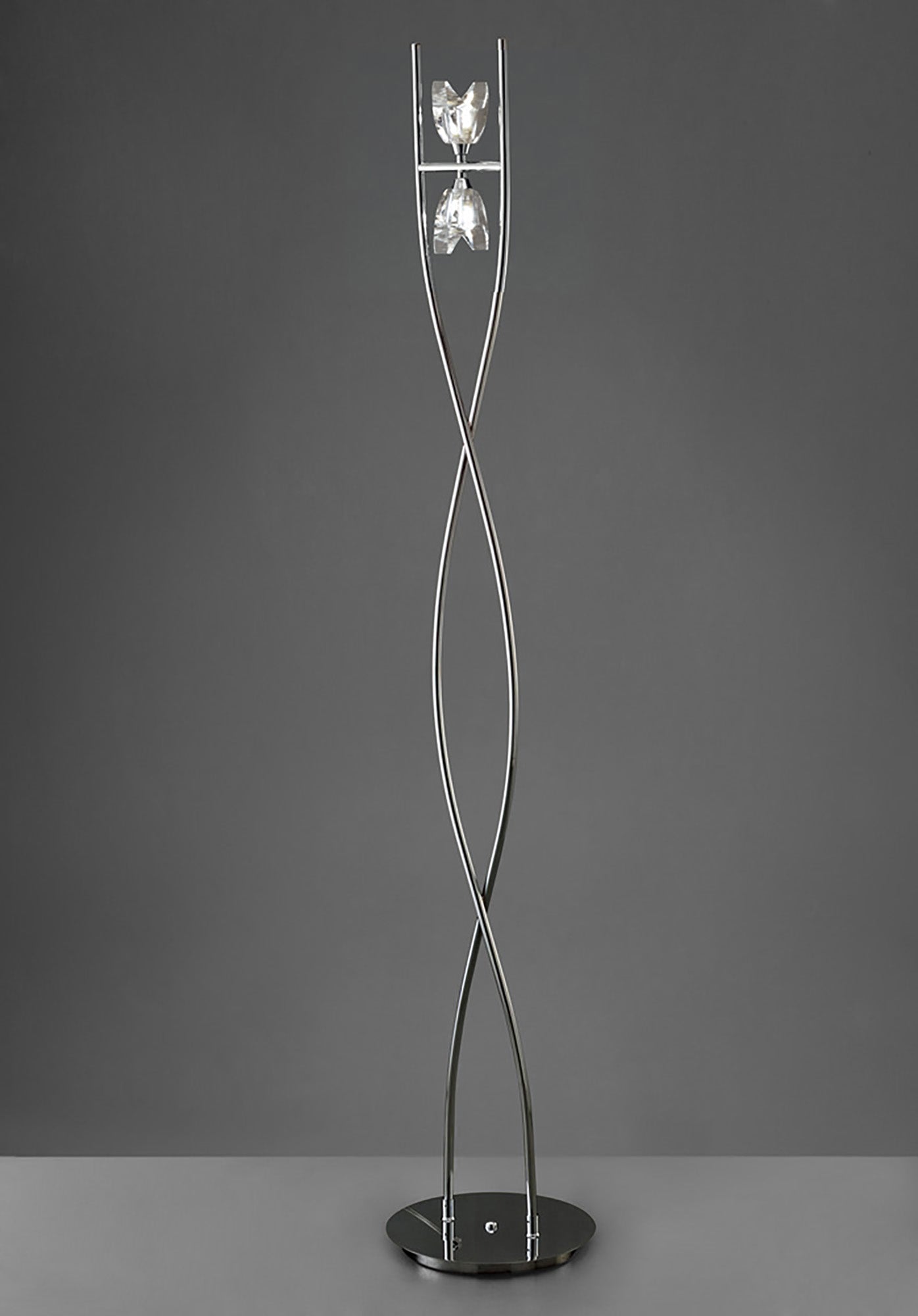 Eclipse Floor Lamp 2 Light G9, Polished Chrome, NOT LED/CFL Compatible by Mantra