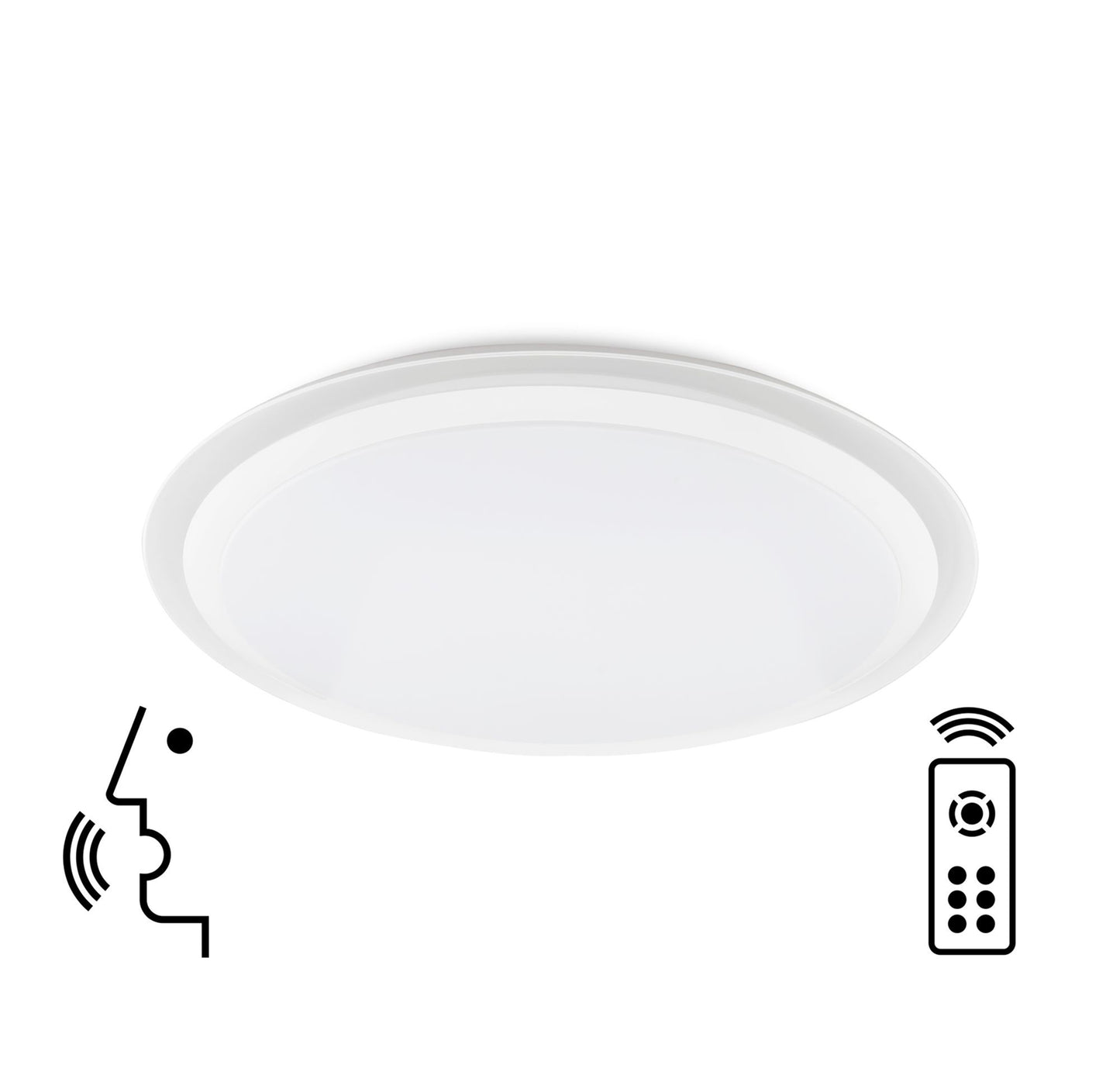 Edge Smart Ceiling, 80W LED, 3000-5000K Tuneable White, 4300lm, Remote Control, 3yrs Warranty by Mantra