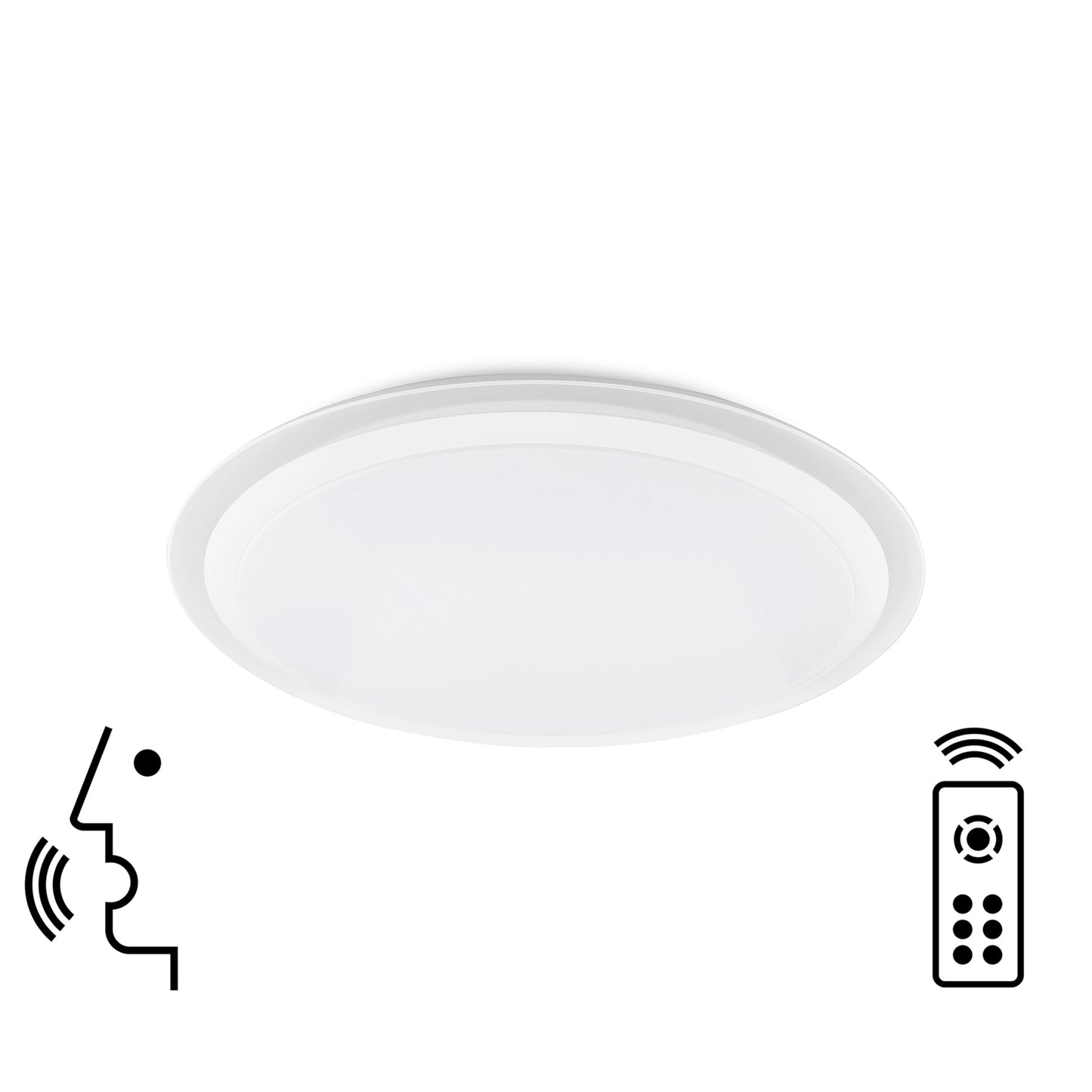 Edge Smart Ceiling, 56W LED, 3000-5000K Tuneable White, 3000lm, Remote Control, 3yrs Warranty by Mantra