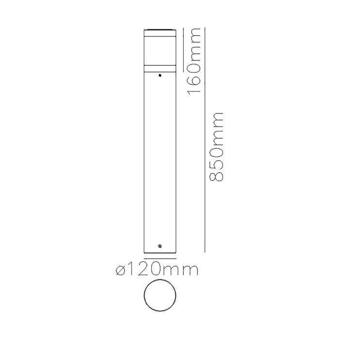 Egersund LED Tall Bollard - Graphite