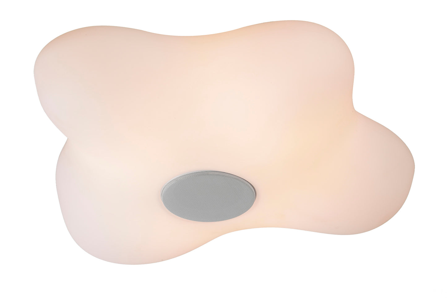 Eos Music Speaker Flush Ceiling 4 Light E27 Outdoor IP44, Opal White by Mantra