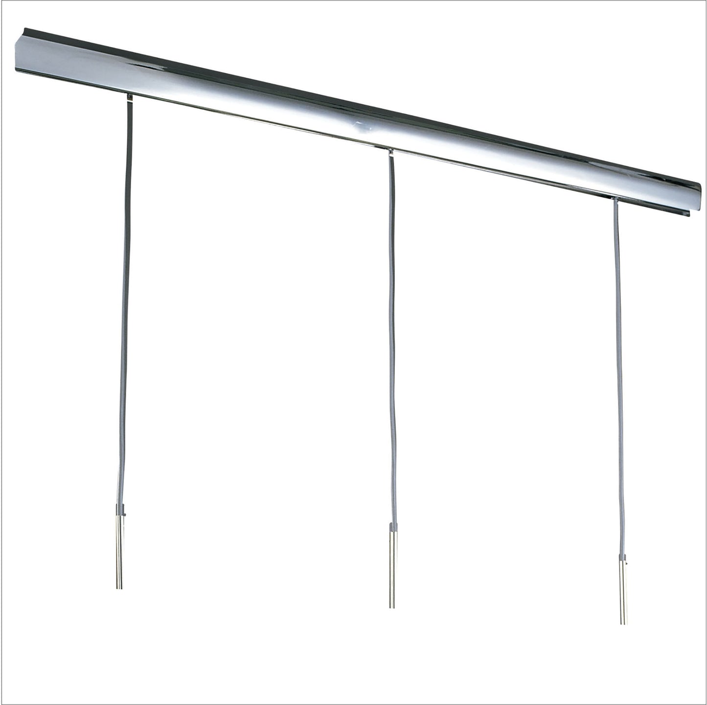 Euphoria Linear Pendant 3 Light L1/SGU10, Polished Chrome/Opal White Glass, CFL Lamps INCLUDED by Mantra