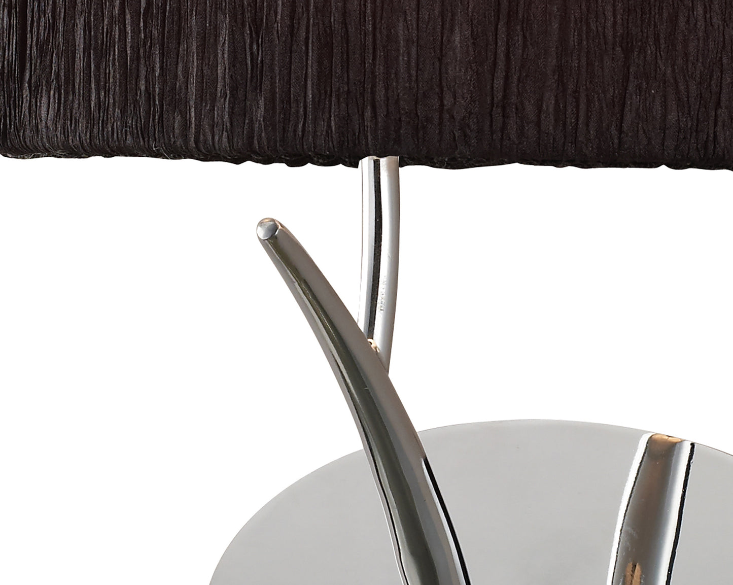 Eve Wall Lamp Switched 1 Light E27, Polished Chrome With Black Oval Shade by Mantra