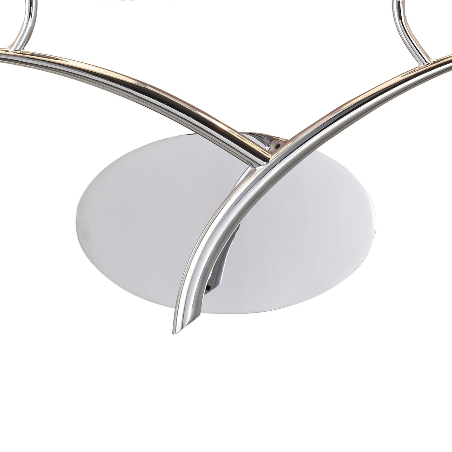 Eve Wall Lamp Switched 2 Light E27, Polished Chrome With Black Oval Shades by Mantra