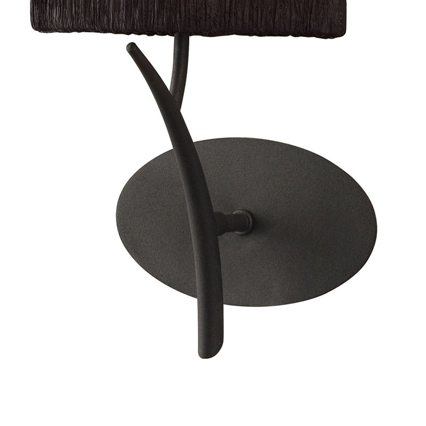 Eve Wall Lamp Switched 1 Light E27, Anthracite With Black Oval Shade by Mantra
