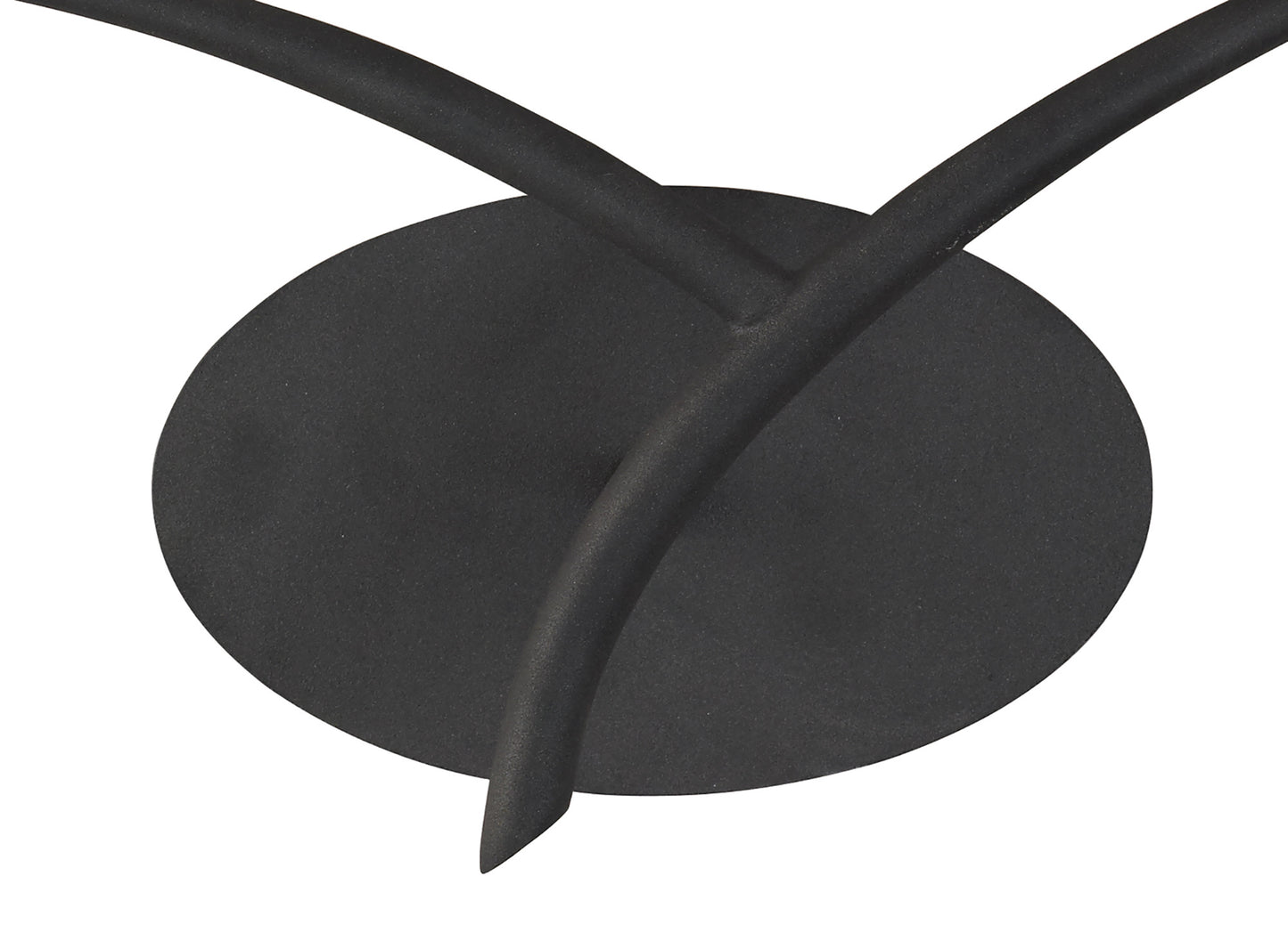 Eve Wall Lamp Switched 2 Light E27, Anthracite With Black Oval Shades by Mantra