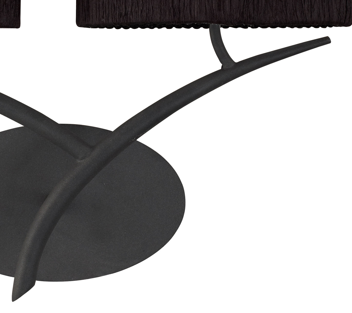 Eve Wall Lamp Switched 2 Light E27, Anthracite With Black Oval Shades by Mantra