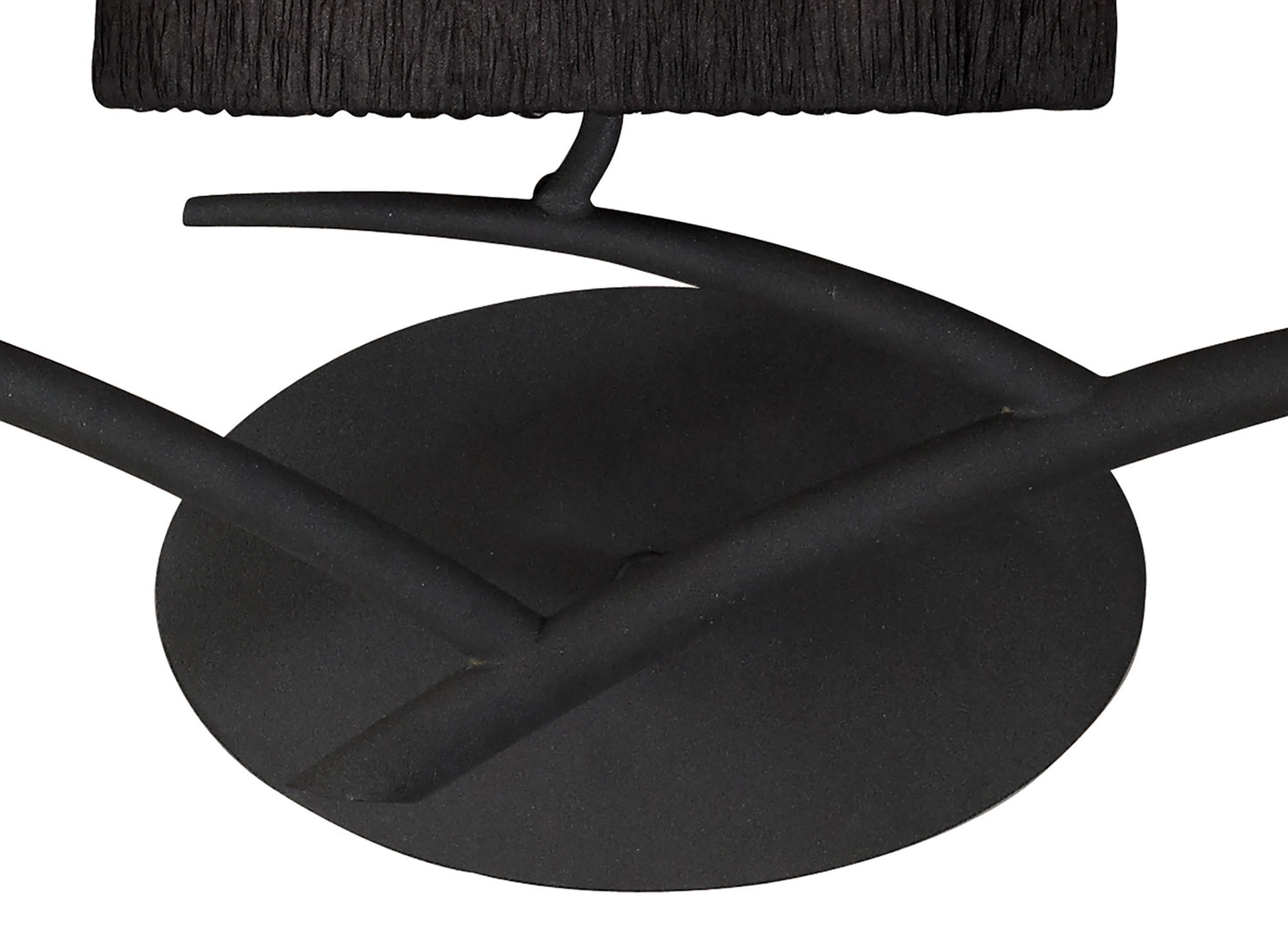 Eve Wall Lamp Switched 3 Light E27, Anthracite With Black Oval Shades by Mantra