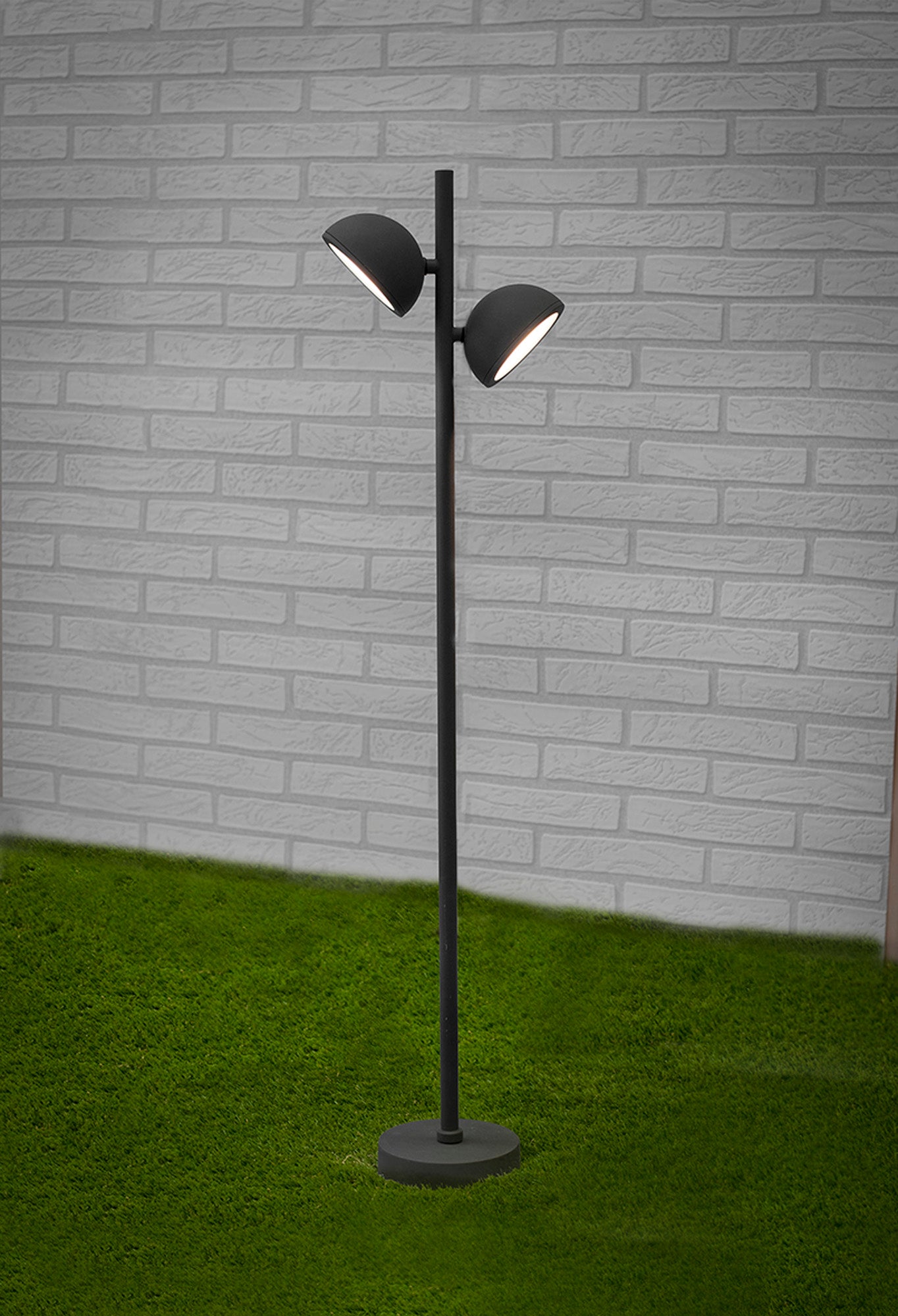 Everest Tall Post, 2 x GX53 (Max 10W, Not Included), IP65, Anthracite, 2yrs Warranty by Mantra