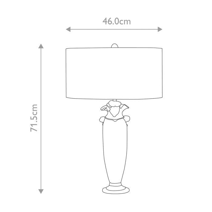 Bienville 1 Light Table Lamp - Silver / Gold and Brown with Gilded Gold Shade