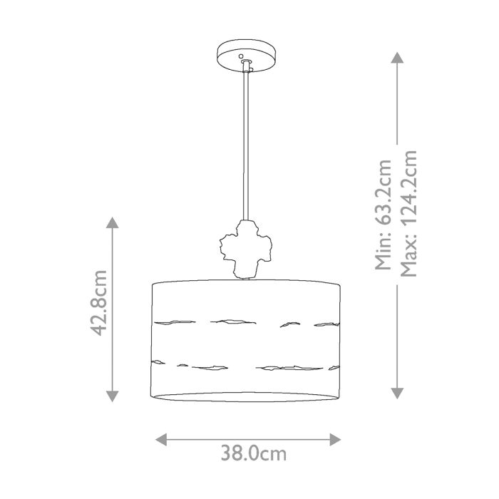 Fragment 1 Light Large Pendant - Aged Silver