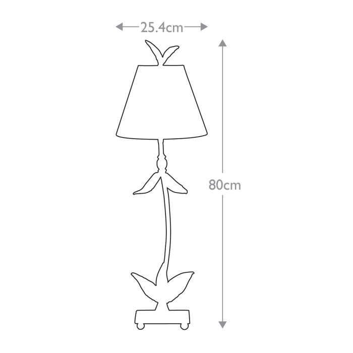 Red Bell 1 Light Table Lamp - Silver Leaf with Silver Shade