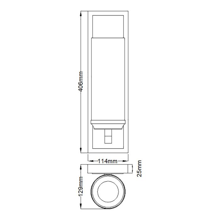 Amalia 1 Light Large Wall Light - Polished Chrome