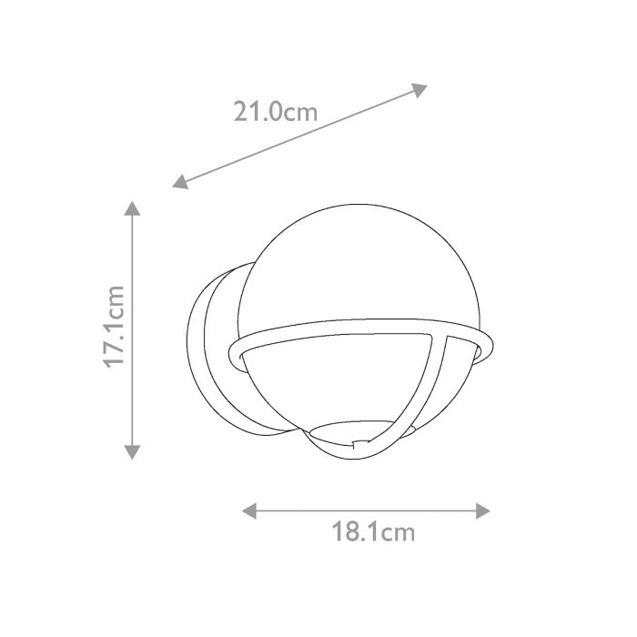 Apollo 1 Light Wall Light - Burnished Brass